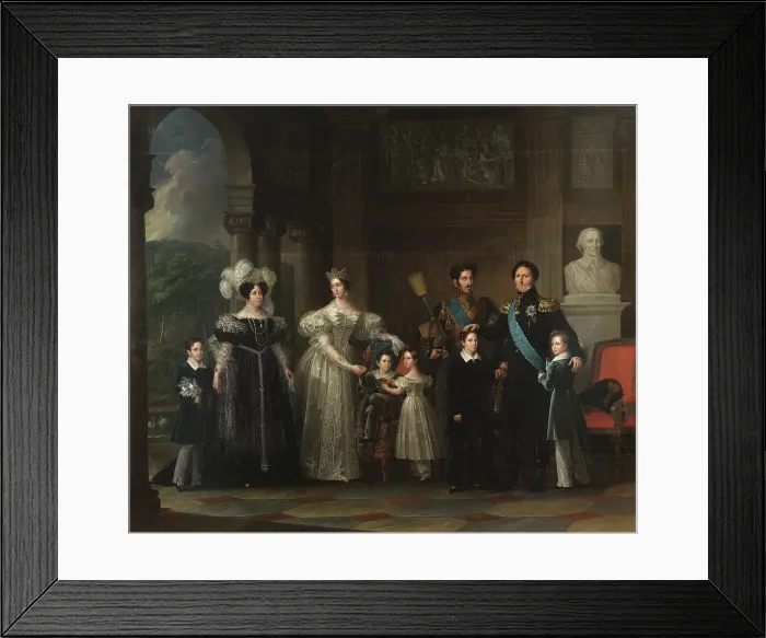 Framed Print : Bernadotte's Family Table, 1837. Creator: Fredric Westin Framed Print : Bernadotte's Family Table, 1837. Creator: Fredric Westin