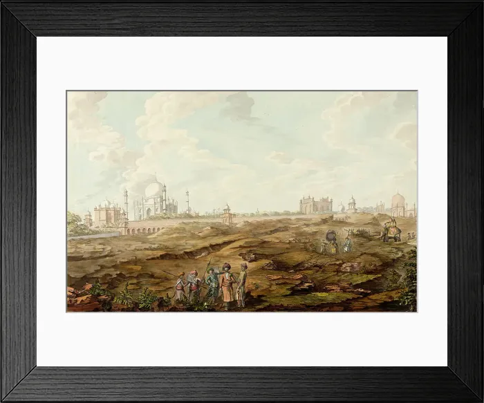 Framed Print : Landscape with the Taj Mahal, between c1800 and c1825. Creator: Unknown Framed Print : Landscape with the Taj Mahal, between c1800 and c1825. Creator: Unknown