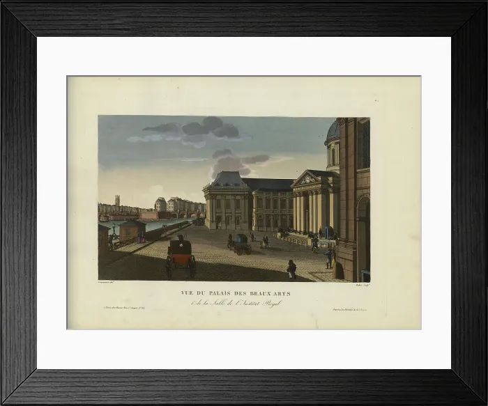 Framed Print : Vue du Palais des Beaux-arts et de la salle de l'Institut royal, 1817-1824. Creator: Courvoisier-Voisin, Henri (1757-1830) Framed Print : Vue du Palais des Beaux-arts et de la salle de l'Institut royal, 1817-1824. Creator: Courvoisier-Voisin, Henri (1757-1830)