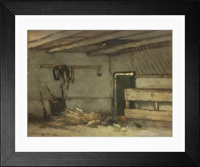 Framed Print : Interior of a Stable, 1895. Creator: Jan Hendrik Weissenbruch Framed Print : Interior of a Stable, 1895. Creator: Jan Hendrik Weissenbruch
