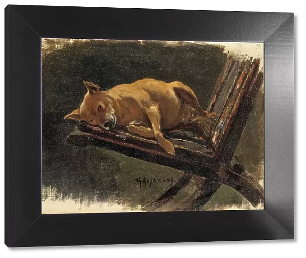 Dog, Lying Down. Creator: Karl Georg Arsenius
