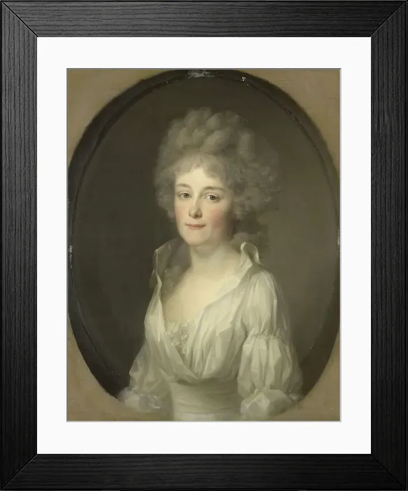 Framed Print : Portrait of Johanna Ferdinanda van Collen, Wife of Salomon Rendorp, 1793. Creator: Friedrich Tischbein Framed Print : Portrait of Johanna Ferdinanda van Collen, Wife of Salomon Rendorp, 1793. Creator: Friedrich Tischbein