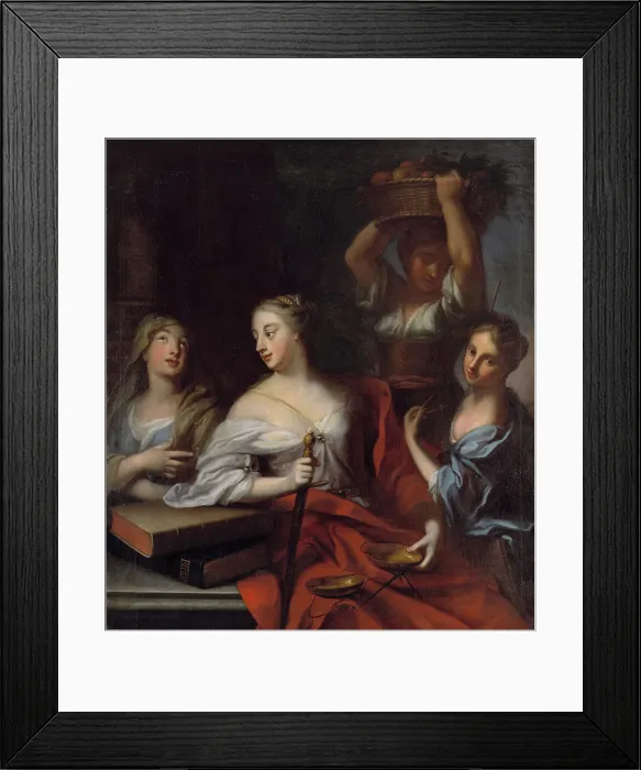 Framed Print : Allegory of the Four Estates, 1734. Creator: Georg Engelhard Schroder Framed Print : Allegory of the Four Estates, 1734. Creator: Georg Engelhard Schroder