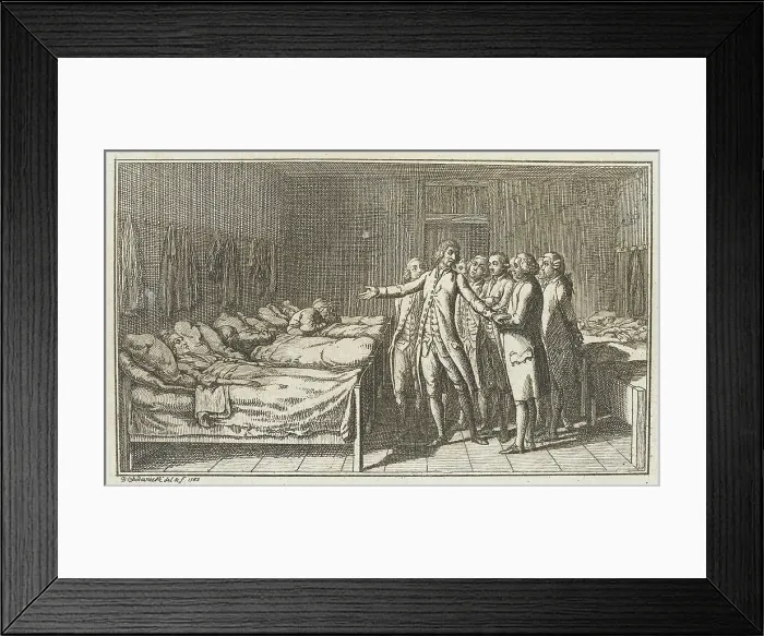 Framed Print : Illustration for Paul Erdmans Fest Wandsbecher Messenger from M. Claudius, fourth part, 1783. Creator: Daniel Nikolaus Chodowiecki Framed Print : Illustration for Paul Erdmans Fest Wandsbecher Messenger from M. Claudius, fourth part, 1783. Creator: Daniel Nikolaus Chodowiecki