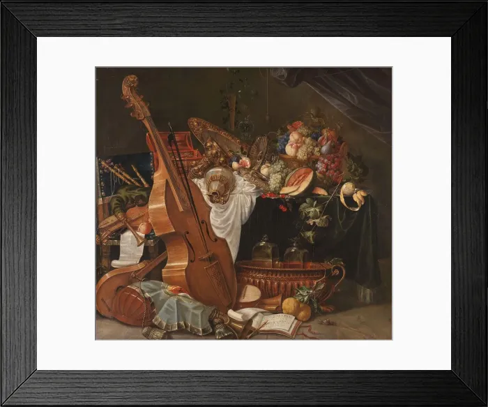 Framed Print : Still Life, 1662-1681. Creator: Johann Friedrich Grueber Framed Print : Still Life, 1662-1681. Creator: Johann Friedrich Grueber