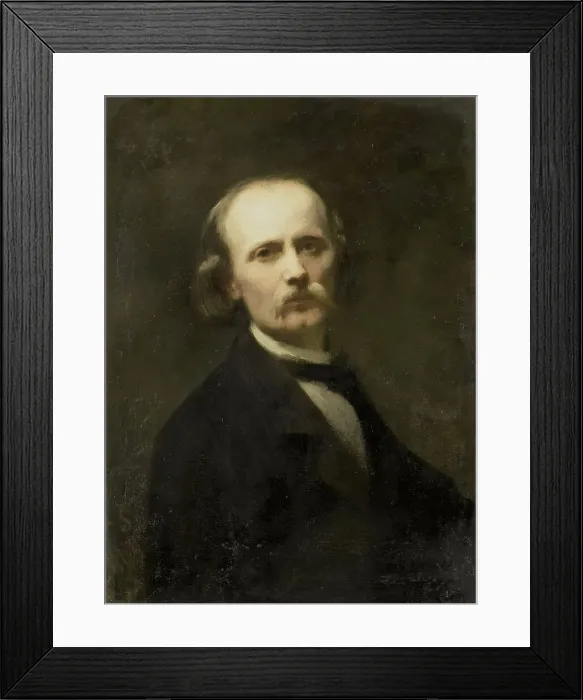 Framed Print : Self-Portrait, 1869. Creator: Johan Georg Schwartze Framed Print : Self-Portrait, 1869. Creator: Johan Georg Schwartze
