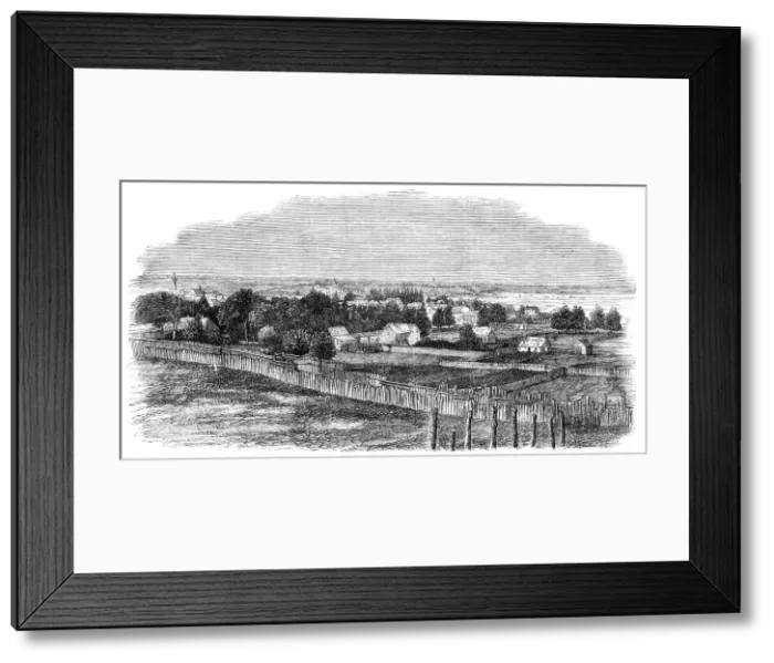 Framed Print : The town of Bathurst, New Brunswick - from a photograph by E. J. Russell, of Bathurst, 1860. Creator: Unknown Framed Print : The town of Bathurst, New Brunswick - from a photograph by E. J. Russell, of Bathurst, 1860. Creator: Unknown