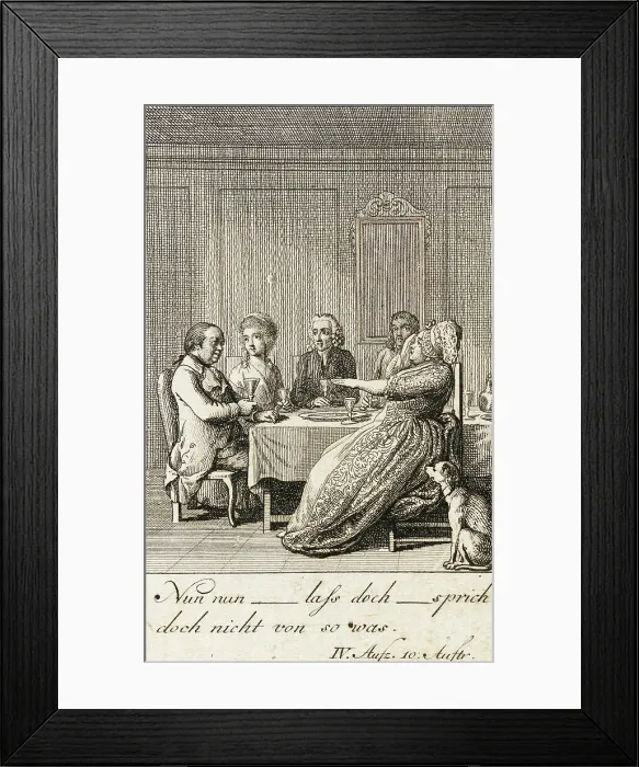 Framed Print : Iffland's Jager, 1786. Creator: Daniel Nikolaus Chodowiecki Framed Print : Iffland's Jager, 1786. Creator: Daniel Nikolaus Chodowiecki