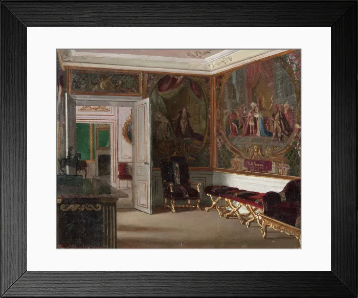 Framed Print : Gripsholm, interior from the Dowager Queen's floor, 1879. Creator: Georg Nordensvan Framed Print : Gripsholm, interior from the Dowager Queen's floor, 1879. Creator: Georg Nordensvan