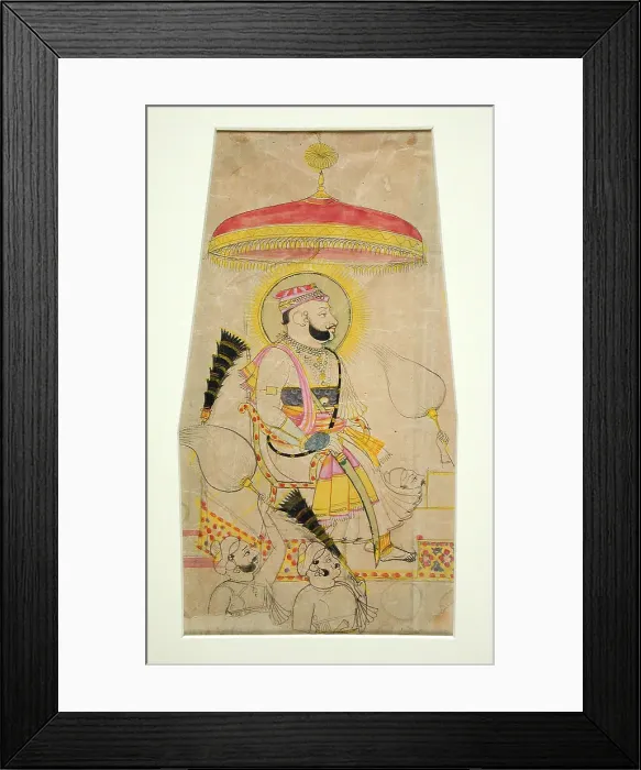 Framed Print : Maharao Ram Singh (r. 1827-1866), c1835. Creator: Unknown Framed Print : Maharao Ram Singh (r. 1827-1866), c1835. Creator: Unknown