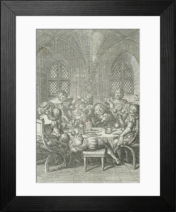 Framed Print : A King Making Merry, 1794. Creator: Daniel Nikolaus Chodowiecki Framed Print : A King Making Merry, 1794. Creator: Daniel Nikolaus Chodowiecki