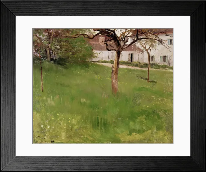 Framed Print : A Garden in Grez, 1884. Creator: Georg Pauli Framed Print : A Garden in Grez, 1884. Creator: Georg Pauli