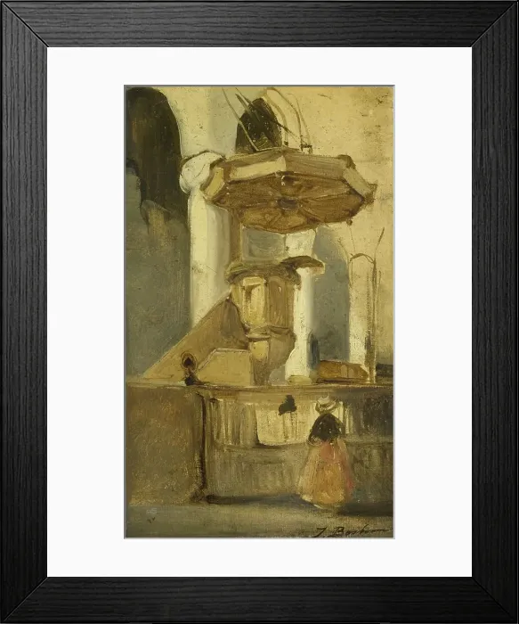 Framed Print : The Pulpit of the Church in Hoorn, c.1860-c.1891. Creator: Johannes Bosboom Framed Print : The Pulpit of the Church in Hoorn, c.1860-c.1891. Creator: Johannes Bosboom