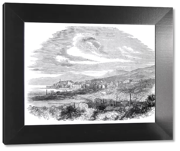 The Emperor Napoleon's visit to Corsica: view of Bastia, 1860. Creator: Unknown
