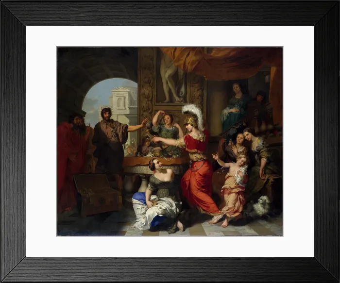 Framed Print : Achilles recognized by Ulysses at the Court of Lycomedes, late 17th-early 18th century. Creator: Gerard de Lairesse Framed Print : Achilles recognized by Ulysses at the Court of Lycomedes, late 17th-early 18th century. Creator: Gerard de Lairesse