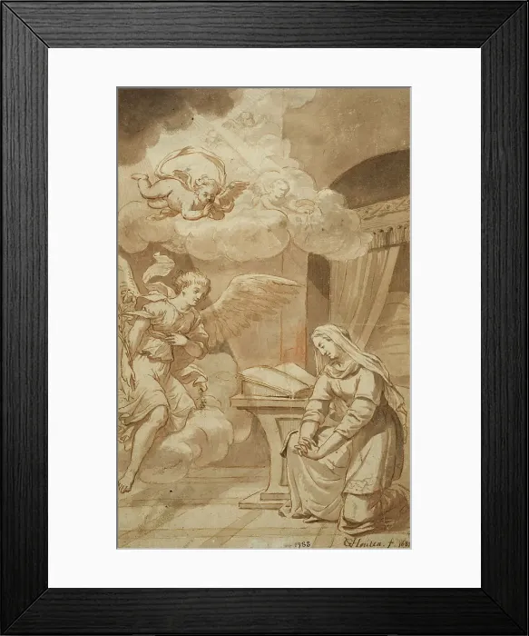 Framed Print : The Annunciation. Creator: Gerard van Houten Framed Print : The Annunciation. Creator: Gerard van Houten
