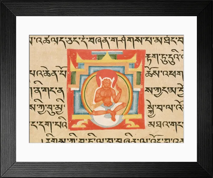 Framed Print : A Bodhisattva in a Shrine, Folio from a Shatasahasrika Prajnaparamita... 13th-14th century. Creator: Unknown Framed Print : A Bodhisattva in a Shrine, Folio from a Shatasahasrika Prajnaparamita... 13th-14th century. Creator: Unknown