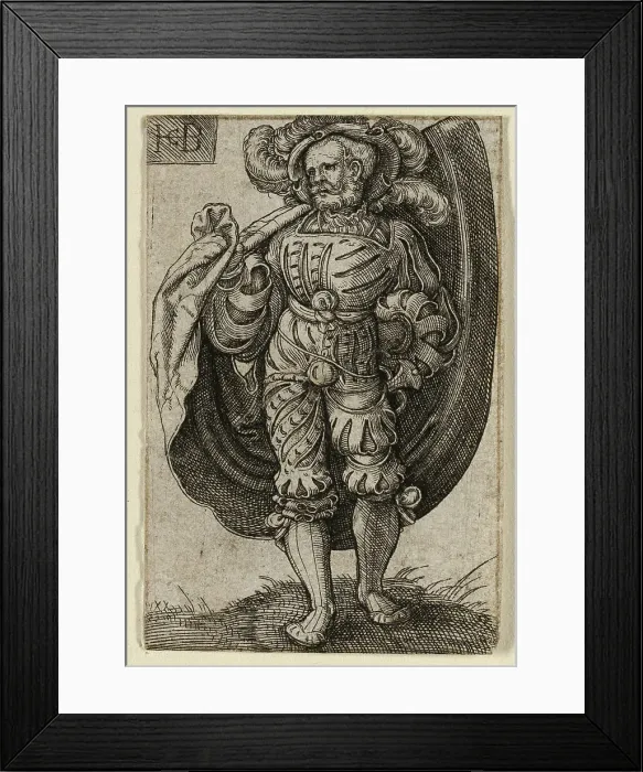 Framed Print : The Standard-Bearer, 1520 / 69. Creator: Jacob Binck Framed Print : The Standard-Bearer, 1520 / 69. Creator: Jacob Binck