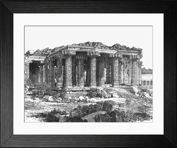 Framed Print : Mandapam of the Pagoda of Chellumbrum; Notes on the Ancient Temples of India, 1875. Creator: Unknown Framed Print : Mandapam of the Pagoda of Chellumbrum; Notes on the Ancient Temples of India, 1875. Creator: Unknown