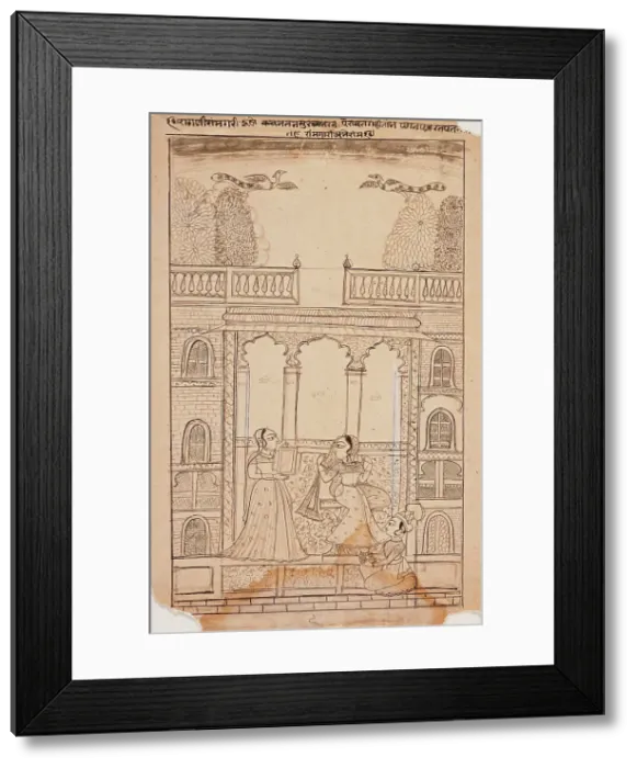 Framed Print : Ramagadi Ragini, Folio from a Ragamala (Garland of Melodies), c1775. Creator: Unknown