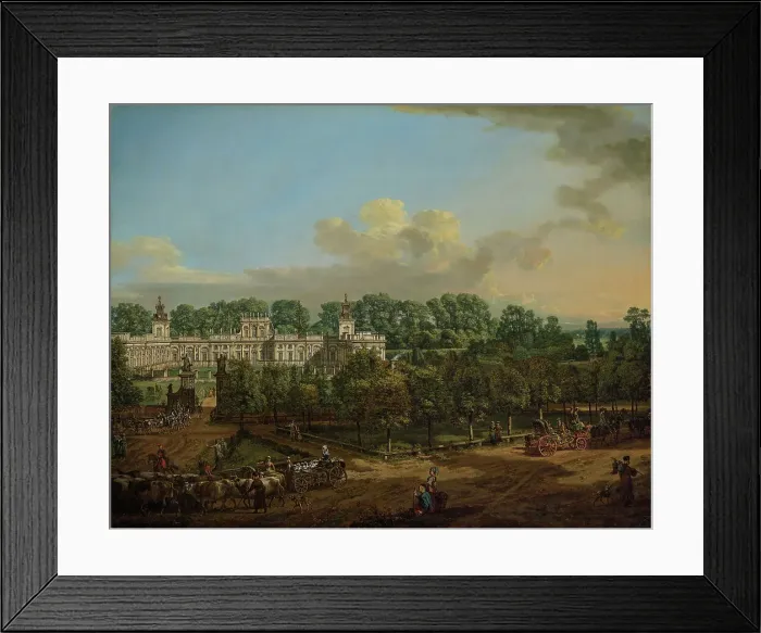 Framed Print : Wilanow Palace as seen from the entrance, 1776. Creator: Bellotto, Bernardo (1720-1780)