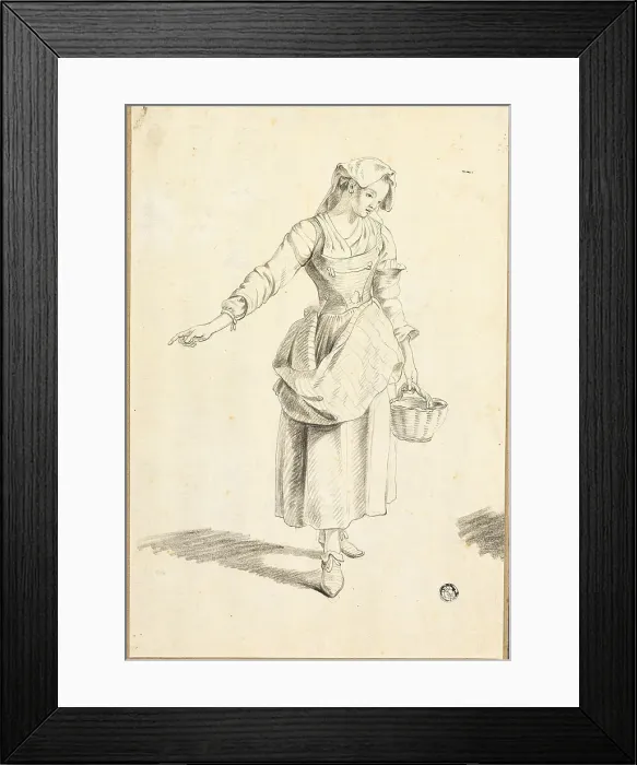 Framed Print : Italian Peasant Girl, n.d. Creators: Jacob Philip Hackert, Unknown Framed Print : Italian Peasant Girl, n.d. Creators: Jacob Philip Hackert, Unknown