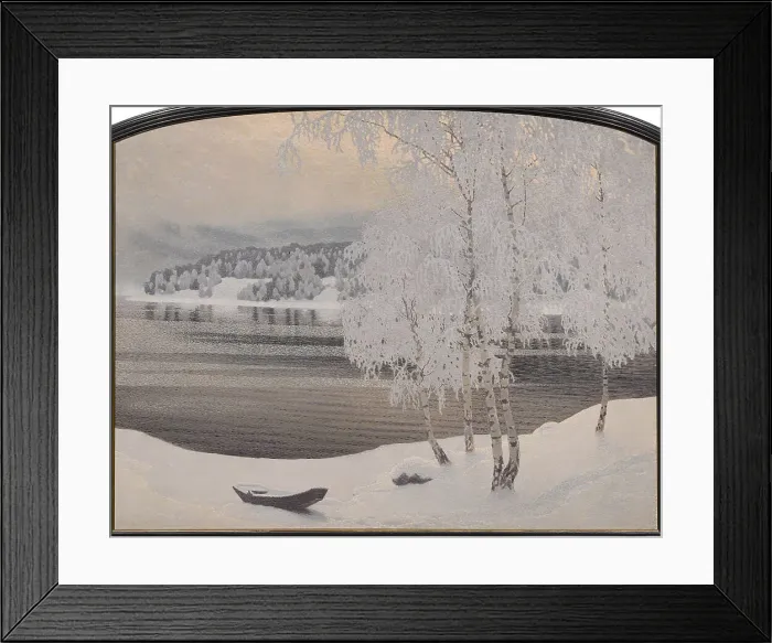 Framed Print : Winter Landscape, 1908. Creator: Fjaestad, Gustaf (1868-1948) Framed Print : Winter Landscape, 1908. Creator: Fjaestad, Gustaf (1868-1948)