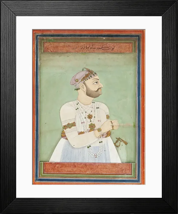 Framed Print : Munir al-Mulk (Aristu Jah), Prime Minister of Hyderabad, between c1810 and c1820. Creator: Unknown Framed Print : Munir al-Mulk (Aristu Jah), Prime Minister of Hyderabad, between c1810 and c1820. Creator: Unknown