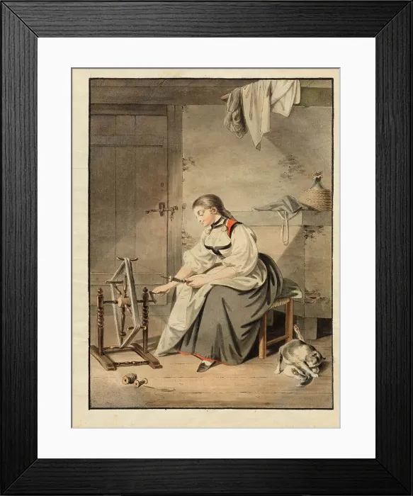Framed Print : Yarn Winder, 1793. Creator: Freudenberger, Sigmund (1745-1801) Framed Print : Yarn Winder, 1793. Creator: Freudenberger, Sigmund (1745-1801)