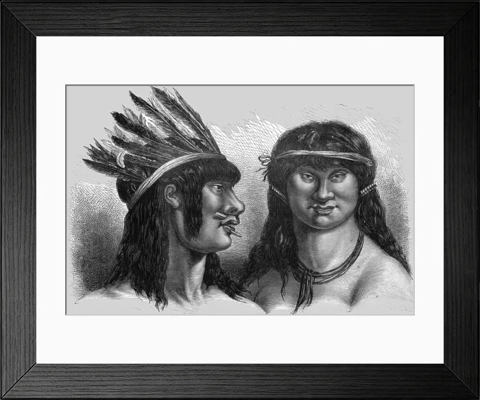 Framed Print : Indians of the Rio Quarto; Frontier Adventures in the Argentine Republic, 1875. Creator: Unknown Framed Print : Indians of the Rio Quarto; Frontier Adventures in the Argentine Republic, 1875. Creator: Unknown