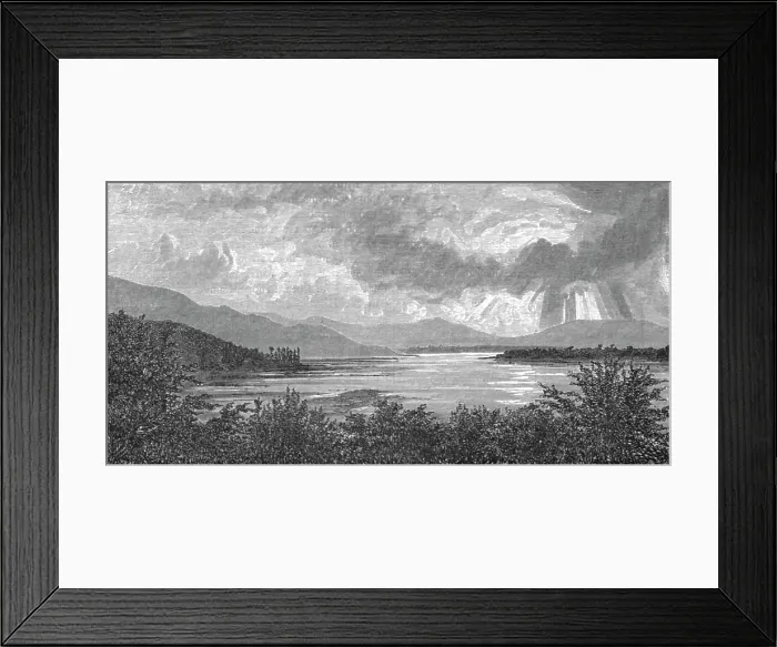 Framed Print : View near Nynee Tal; Black Bear Shooting in the Himalayas, 1875. Creator: Unknown Framed Print : View near Nynee Tal; Black Bear Shooting in the Himalayas, 1875. Creator: Unknown