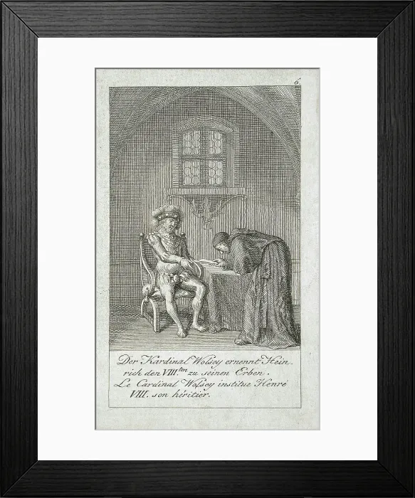 Framed Print : Illustration for the History of Henry VIII, 1797. Creator: Eberhard Siegfried Henne Framed Print : Illustration for the History of Henry VIII, 1797. Creator: Eberhard Siegfried Henne