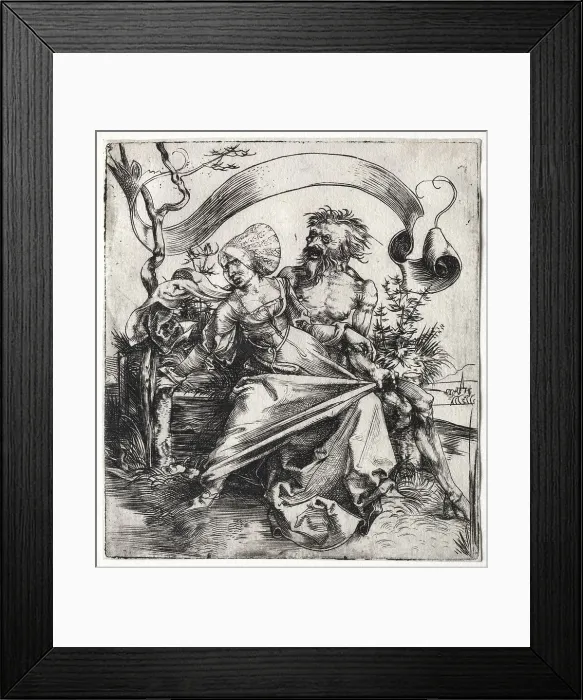 Framed Print : Young woman attacked by death. (The Ravisher), c.1495. Creator: Dürer, Albrecht (1471-1528) Framed Print : Young woman attacked by death. (The Ravisher), c.1495. Creator: Dürer, Albrecht (1471-1528)