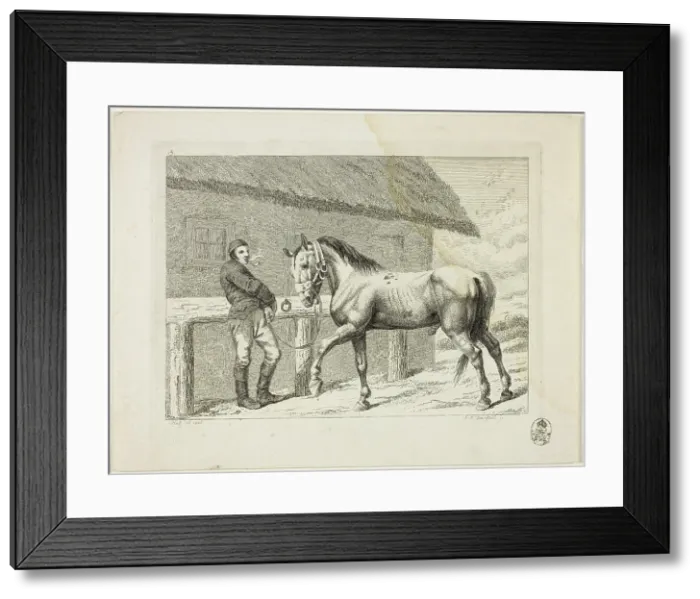 Framed Print : Riding School and Horses, 1806. Creator: Johann Adolph Darnstedt Framed Print : Riding School and Horses, 1806. Creator: Johann Adolph Darnstedt