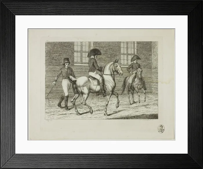 Framed Print : Riding School and Horses, 1806. Creator: Johann Adolph Darnstedt Framed Print : Riding School and Horses, 1806. Creator: Johann Adolph Darnstedt