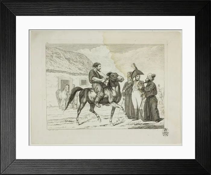 Framed Print : Riding School and Horses, 1806. Creator: Johann Adolph Darnstedt Framed Print : Riding School and Horses, 1806. Creator: Johann Adolph Darnstedt