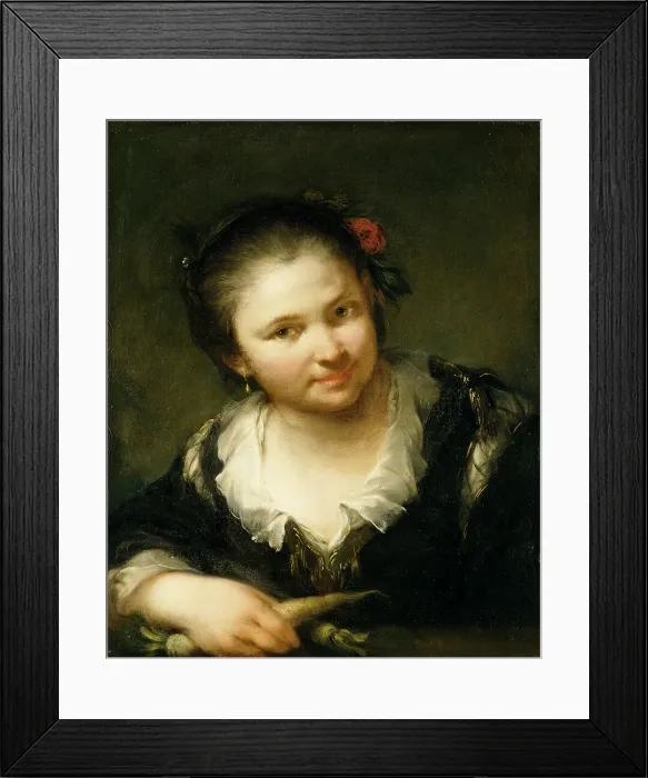 Framed Print : Girl with Vegetables, early-mid 18th century. Creator: Giuseppe Nogari Framed Print : Girl with Vegetables, early-mid 18th century. Creator: Giuseppe Nogari