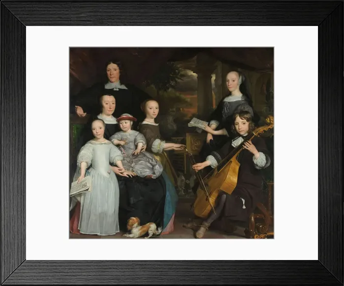Framed Print : David Leeuw with his Family, 1671. Creator: Abraham Lambertsz. Van Den Tempel Framed Print : David Leeuw with his Family, 1671. Creator: Abraham Lambertsz. Van Den Tempel