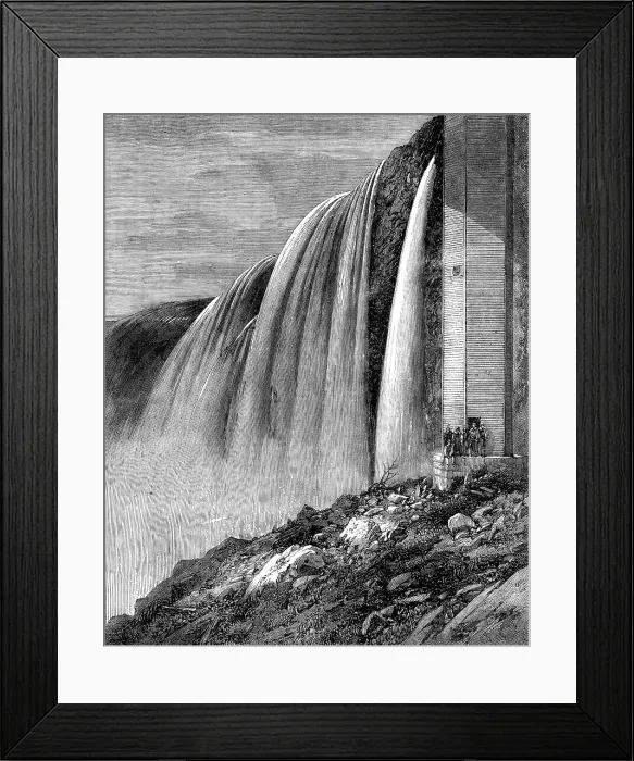 Framed Print : Portion of the Horseshoe Falls, Niagara - from a photograph by the Stereoscopic Company, 1860. Creator: Unknown Framed Print : Portion of the Horseshoe Falls, Niagara - from a photograph by the Stereoscopic Company, 1860. Creator: Unknown