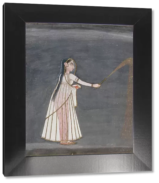 Woman Holding a Sparkler, c1760. Creator: Unknown