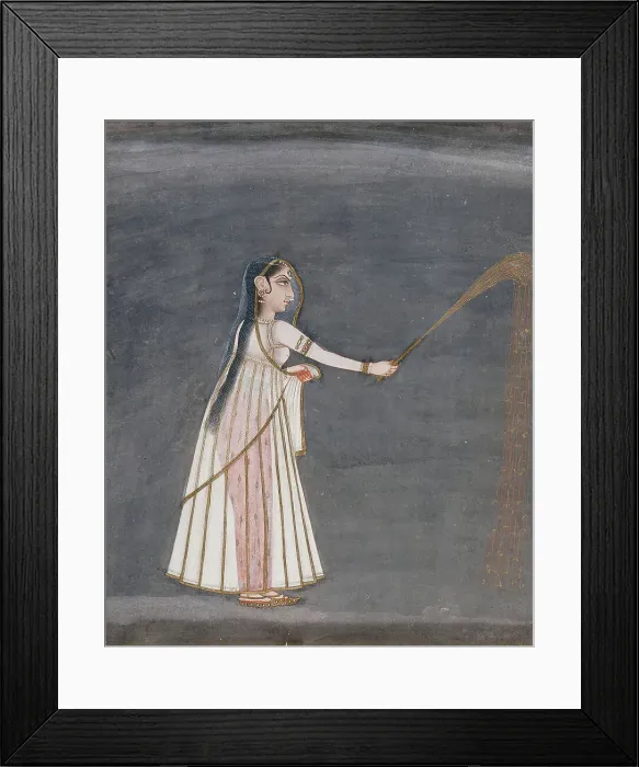 Framed Print : Woman Holding a Sparkler, c1760. Creator: Unknown Framed Print : Woman Holding a Sparkler, c1760. Creator: Unknown