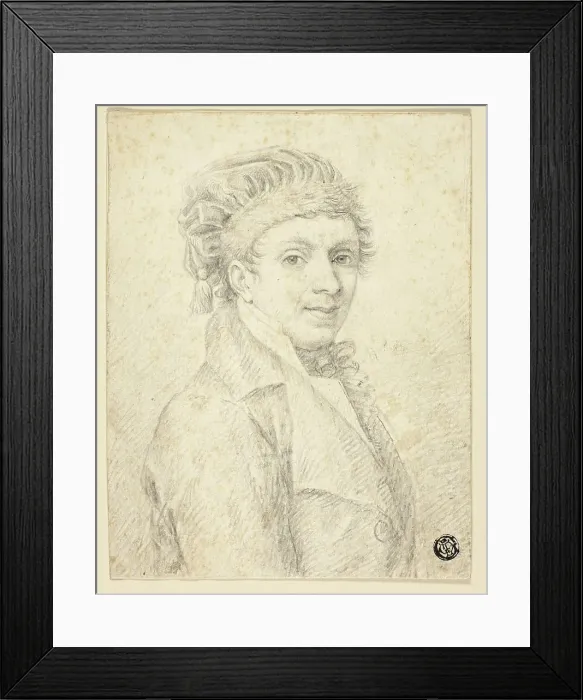 Framed Print : Bust of Man in Hat, 1800-1899. Creator: Johann Elias Ridinger Framed Print : Bust of Man in Hat, 1800-1899. Creator: Johann Elias Ridinger
