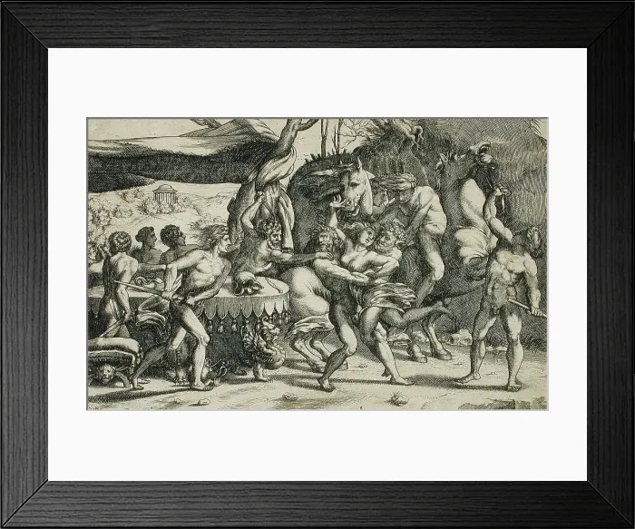 Framed Print : The Rape of Hippodamia (image 2 of 2), 1542. Creator: Enea Vico Framed Print : The Rape of Hippodamia (image 2 of 2), 1542. Creator: Enea Vico