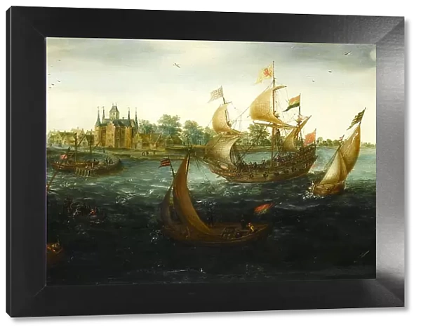 Ships off IJsselmonde, 1617. Creator: Aert Anthonisz