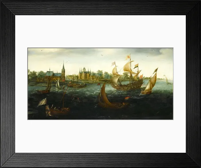 Framed Print : Ships off IJsselmonde, 1617. Creator: Aert Anthonisz Framed Print : Ships off IJsselmonde, 1617. Creator: Aert Anthonisz