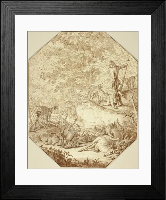 Framed Print : The Industrious Hunter, in Spring, n.d. Creator: Johann Elias Ridinger Framed Print : The Industrious Hunter, in Spring, n.d. Creator: Johann Elias Ridinger