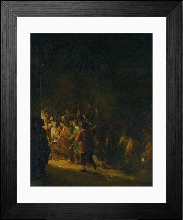 Framed Print : The Arrest of Christ, 1710-1727. Creator: Aert de Gelder Framed Print : The Arrest of Christ, 1710-1727. Creator: Aert de Gelder