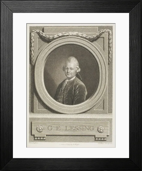 Framed Print : G.E. Lessing, n.d. Creator: Johann Friedrich Bause Framed Print : G.E. Lessing, n.d. Creator: Johann Friedrich Bause