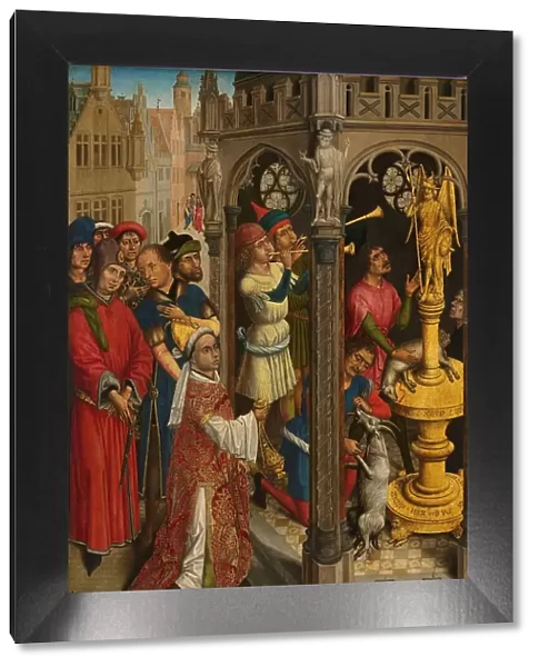 Augustine Sacrificing to an Idol of the Manichaeans (?), c.1480. Creator: Aert van den Bossche