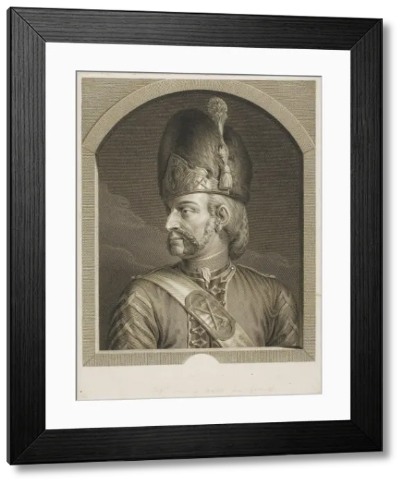 Framed Print : Sapper of the Swiss Guards, 1779. Creator: Johann Georg Wille Framed Print : Sapper of the Swiss Guards, 1779. Creator: Johann Georg Wille
